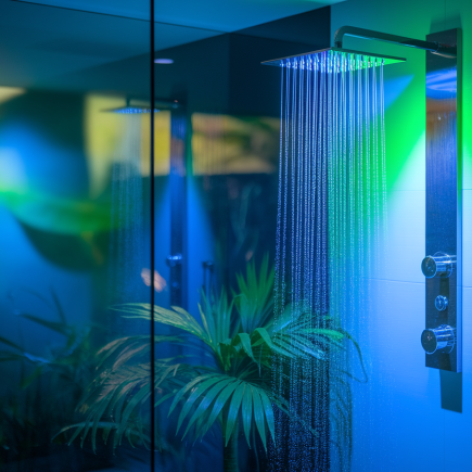 Douche tropicale et ciel de pluie : transformer votre salle de bain en oasis avec la chromothérapie