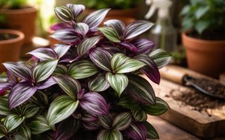 plante-misere-feuilles-vertes-pourpres