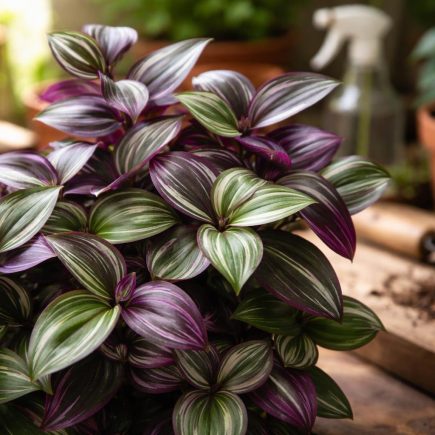 plante-misere-feuilles-vertes-pourpres