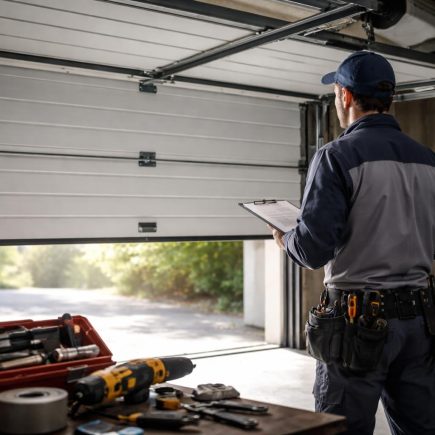 technicien-inspecte-porte-garage