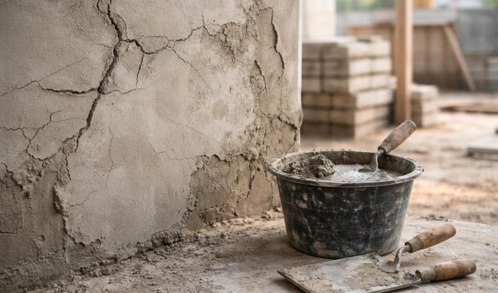 mur-fissures-truelle-seau-chantier