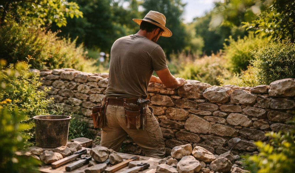 artisan-chapeau-mur-jardin-rustique