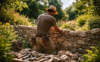 artisan-chapeau-mur-jardin-rustique