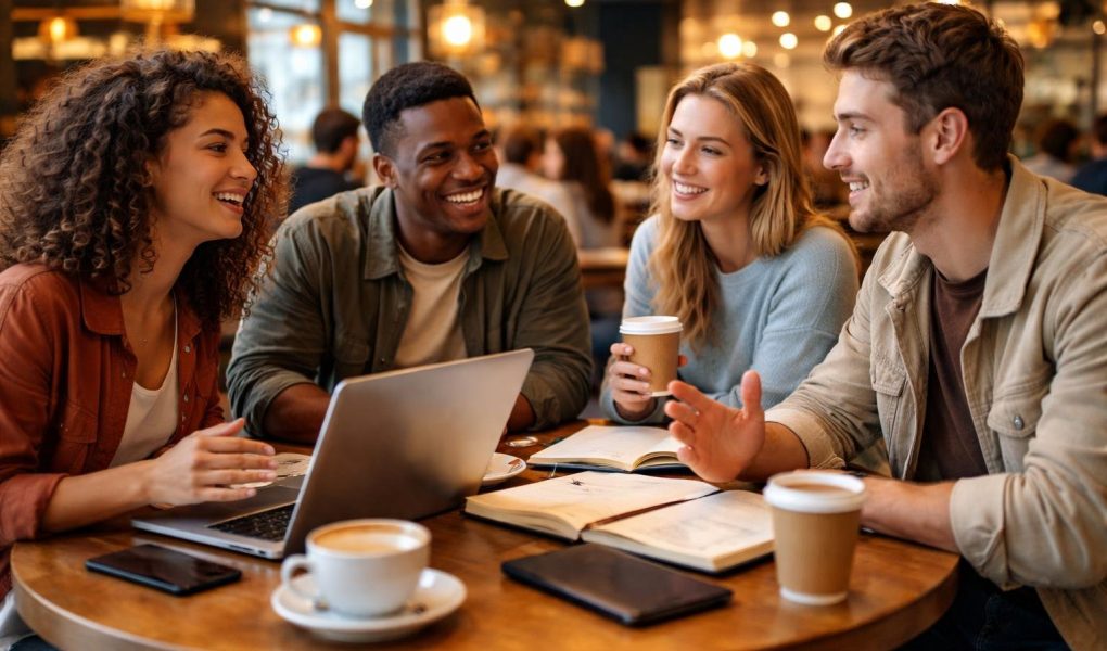 jeunes-adultes-cafe-moderne-discussion
