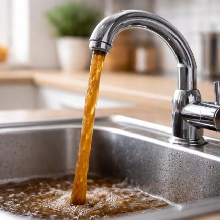 robinet-eau-marron-evier-inox