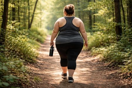 chrissy-metz-foret-arbres-tenue-sport