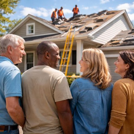 groupe-voisins-maison-toit-reparation