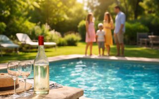 jardin-piscine-bouteille-bouchon-rouge