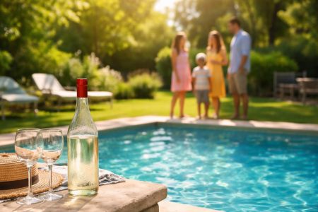 jardin-piscine-bouteille-bouchon-rouge