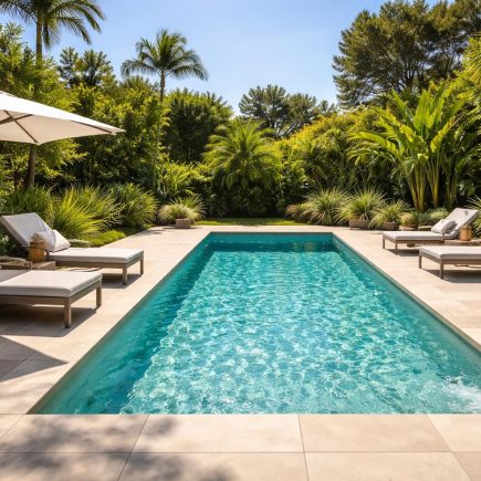 jardin-piscine-transats-plantes-luxuriantes