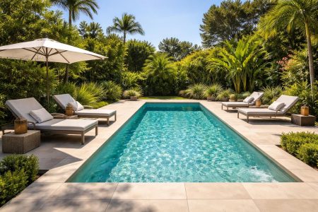 jardin-piscine-transats-plantes-luxuriantes